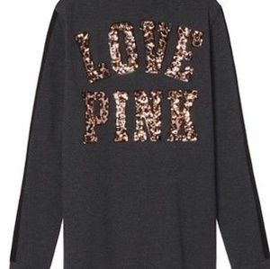 Victoria’s Secret PINK bling cheetah half zip